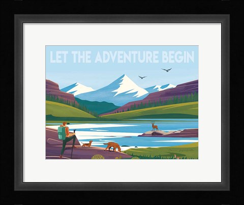 Framed Let the Adventure Print