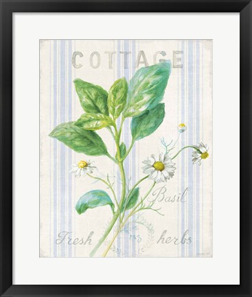 Framed Floursack Herbs IV Print