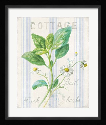 Framed Floursack Herbs IV Print