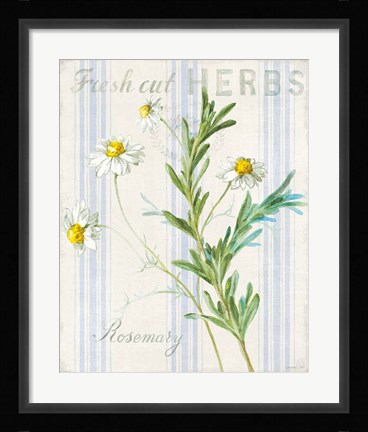 Framed Floursack Herbs I Print