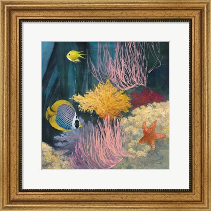 Framed Coastal Reef II Print