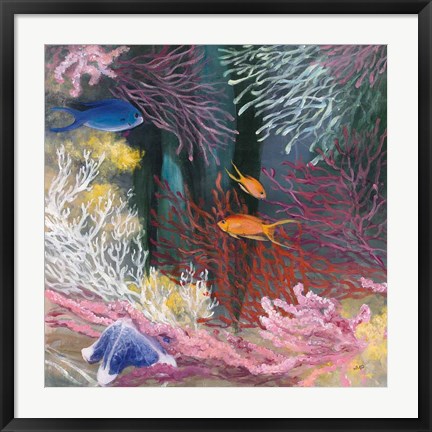 Framed Coastal Reef I Print
