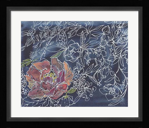 Framed Garden at Dusk Print
