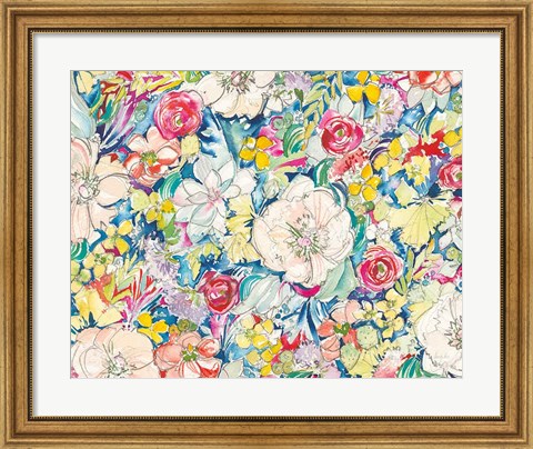 Framed Floral Burst Print