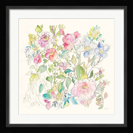 Framed Cottage Blooms Print