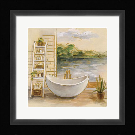 Framed Spa by the Lake II Print