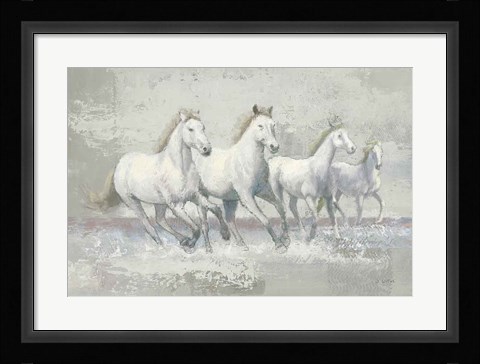 Framed Running Wild Crop I Neutral Print