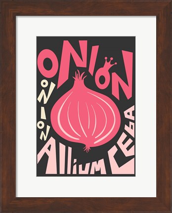 Framed Kitchen Onion Print