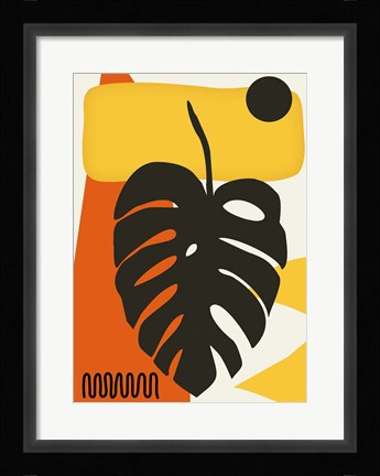 Framed Tropical Leaves Two Print