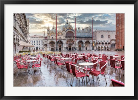 Framed Piazza San Marco At Sunrise #14 Print