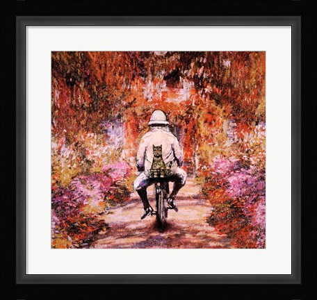 Framed Monet Cat Print