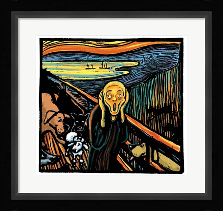 Framed Munch Dog Print