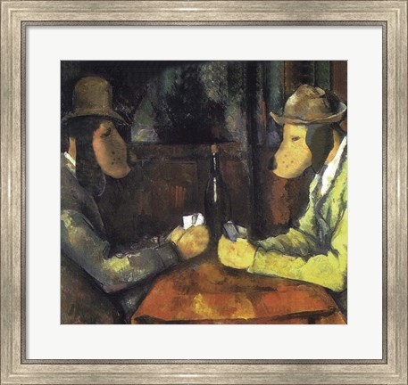 Framed Poker Playing Dogs Print