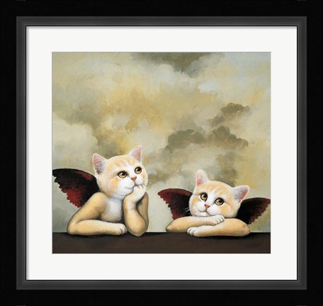 Framed Raphael Cat Print