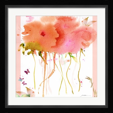 Framed Butterfly Blossoming Print