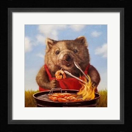 Framed Shrimp On The Barbie Print