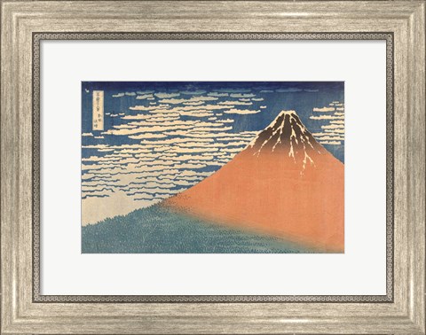 Framed Fine Wind, Clear Morning (Gaifu Kaisei), 1832 Print