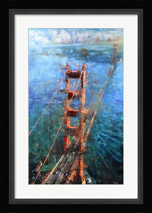Framed Golden Gate Sun Print