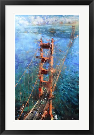 Framed Golden Gate Sun Print