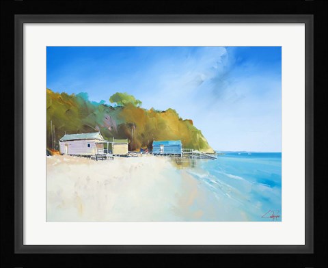Framed Walk on Shelly Beach Print