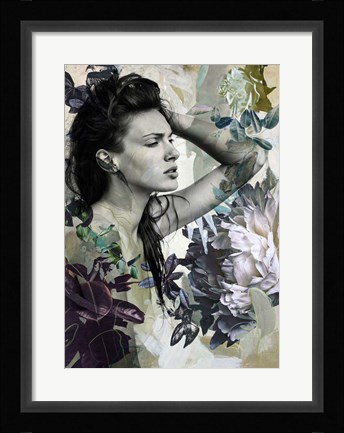 Framed Green Garden 3 Print