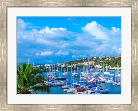 Framed Oyster Pond Bay, St. Maarten Print