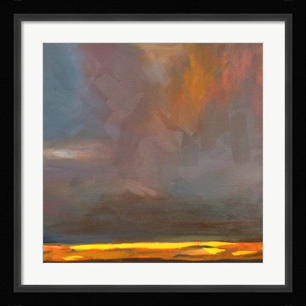 Framed Oregon Grey 1 Print