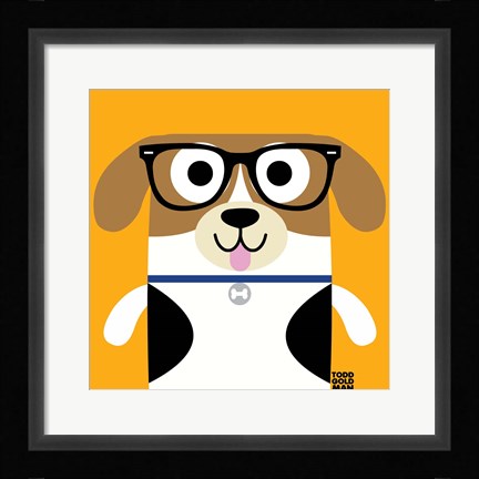 Framed Bow Wow Beagle Print