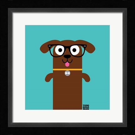 Framed Bow Wow Dachshund Print