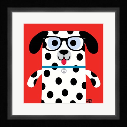 Framed Bow Wow Dalmation Print