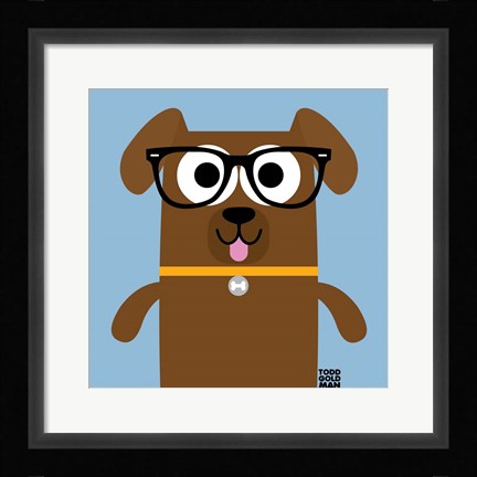 Framed Bow Wow Labrador Print