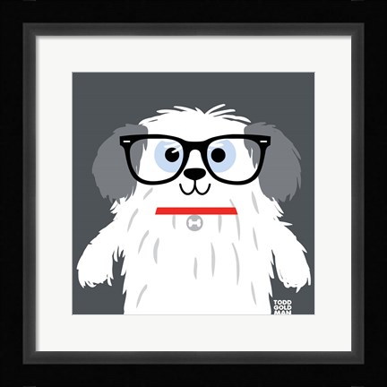 Framed Bow Wow Sheepdog Print