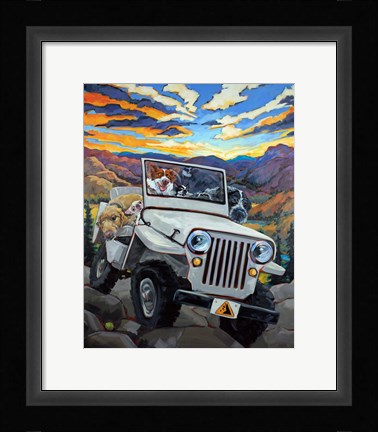 Framed Watch For Falling Rocks Print