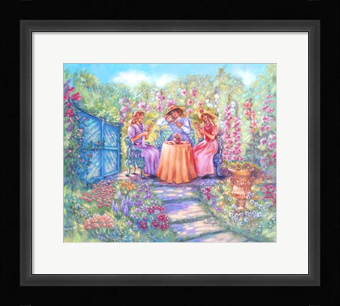 Framed Garden Tea Party Print
