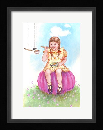 Framed Little Miss Muffet Print