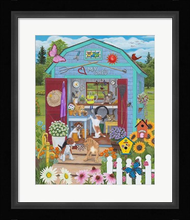 Framed Garden Shed Print