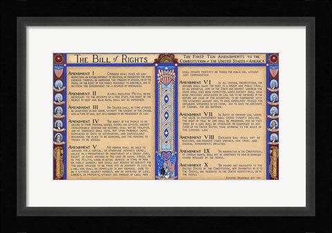 Framed Bill Of Rights Print