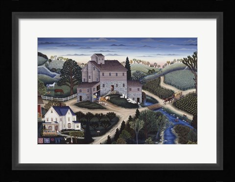 Framed Springwell Mill In Summer Print