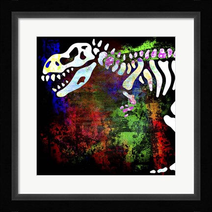 Framed Dino Bones 2 Print