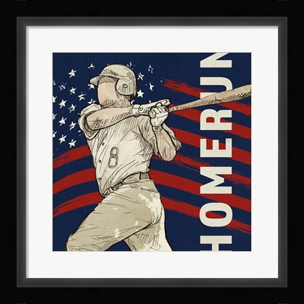 Framed Vintage Baseball Sign Print