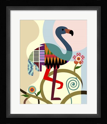 Framed American Flamingo Print