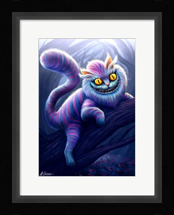 Framed Chesshire Cat Print