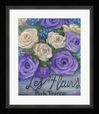 Framed Les Fleurs Print