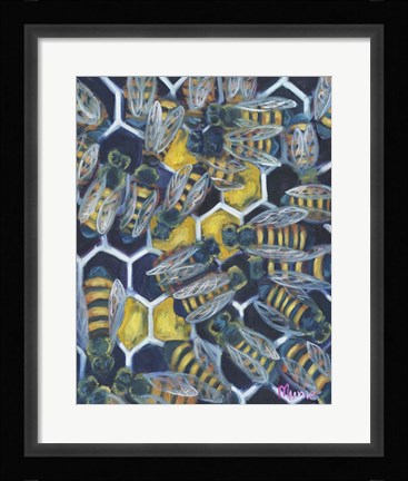 Framed Busybees Print