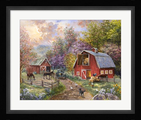 Framed Horse Farm Glen Print