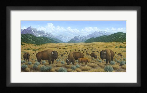 Framed Bison Trail Print