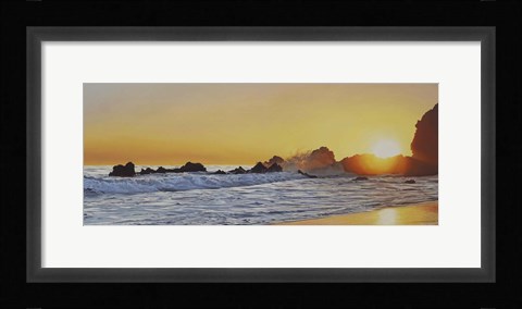 Framed Golden Surf Print