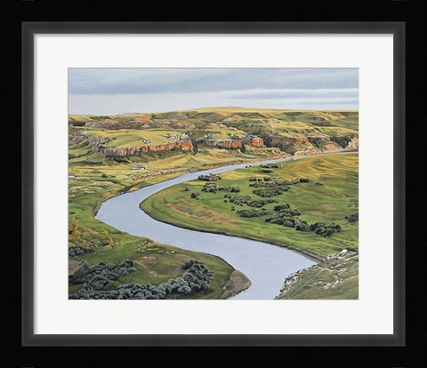 Framed Milk River Evening Print