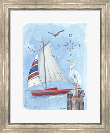 Framed Sailboat II Print