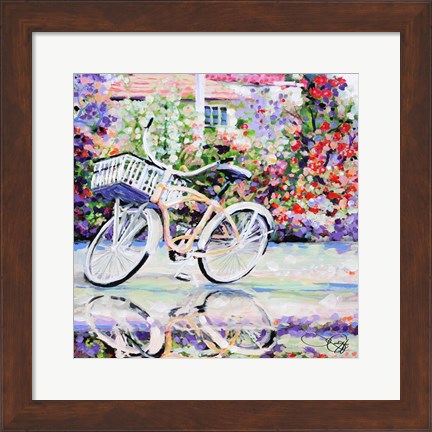 Framed Bike Reflection Print